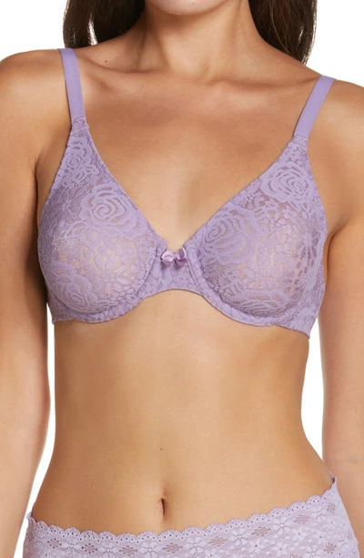 Shop Wacoal Halo Lace Underwire Convertible Bra In Rhapsody