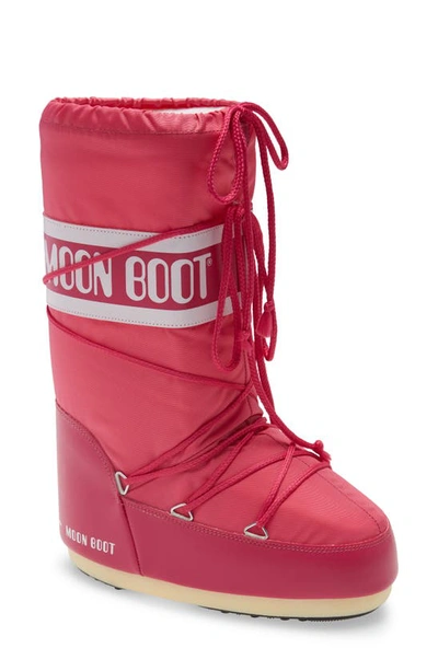 Shop Moon Boot Water Repellent Nylon Boot In Bouganville