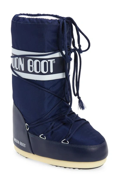 Shop Moon Boot Water Repellent Nylon Boot In Blue