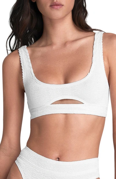 Shop Bound By Bond-eye The Sasha Cutout Bikini Top In Optic White