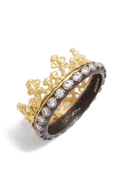 Shop Armenta Old World Diamond Crown Ring In Gold