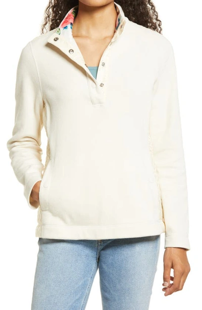Shop Tommy Bahama Aruba Half Snap Pullover In White Sand