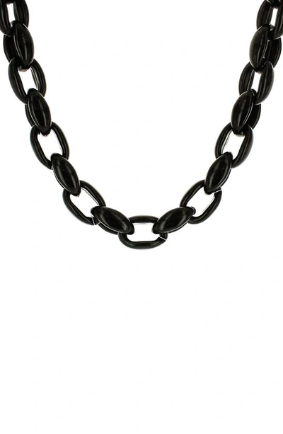 Shop Panacea Chain Link Necklace In Black