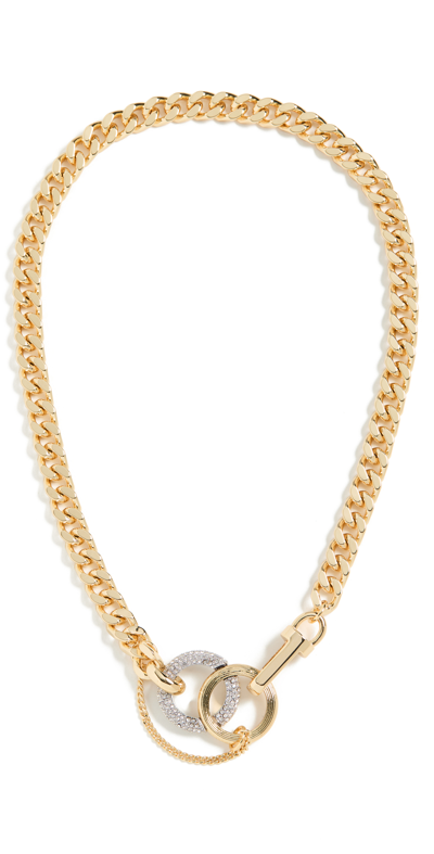 Shop Demarson Emma Necklace In Gold/ Crystals