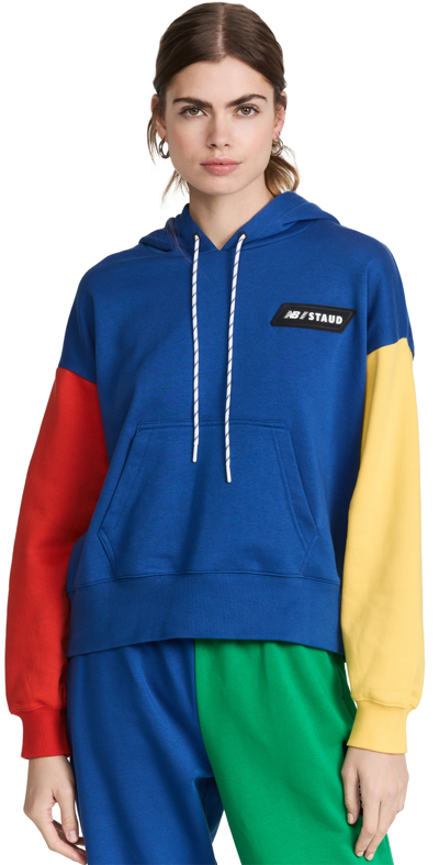 Shop New Balance X Staud Staud Colorblock Sweatshirt In Blue Quartz