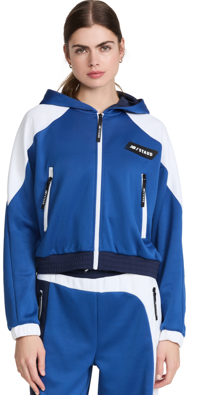 Shop New Balance X Staud Staud Track Jacket In Blue Quartz