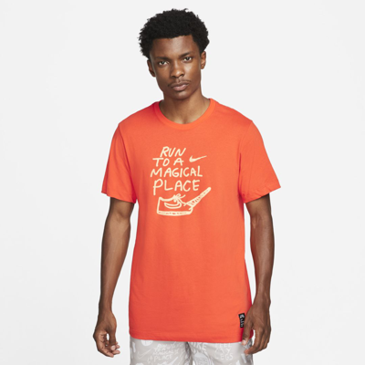 Nike Men's Dri-fit Nathan Bell Running T-shirt In Orange | ModeSens