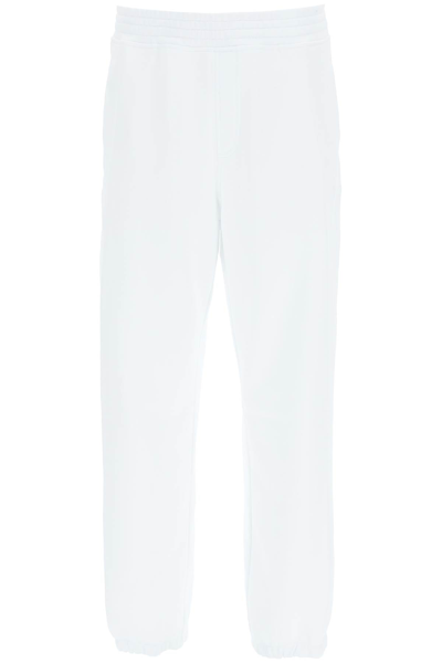 Shop Neil Barrett Bolt Logo Baggy Sweatpants In White