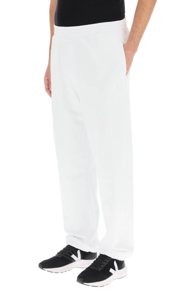 Shop Neil Barrett Bolt Logo Baggy Sweatpants In White