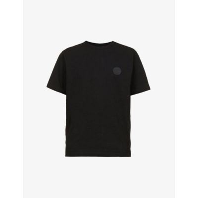 Shop Aape 1 Point Brand-patch Cotton-jersey T-shirt In Black