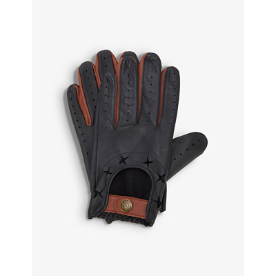 Dents X The Suited Racer Griffin Two-toned Leather Driving Gloves In  Black/tan | ModeSens