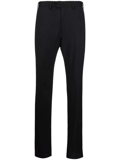 Shop Armani Collezioni Straight-leg Tailored Trousers In Schwarz