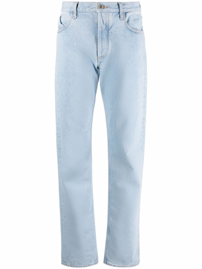 Shop Attico Straight-leg Boyfriend Jeans In Blau