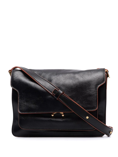 Shop Marni Medium Trunk Soft Shoulder Bag In Black