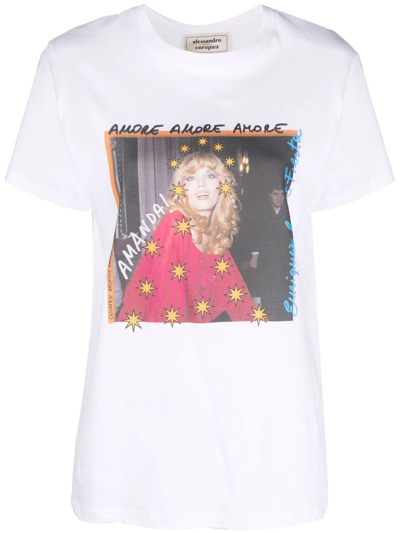 Shop Alessandro Enriquez Photo Print T-shirt In White