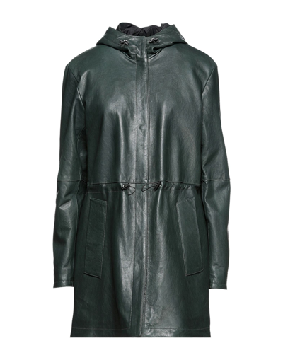 Shop Masterpelle Coats In Dark Green