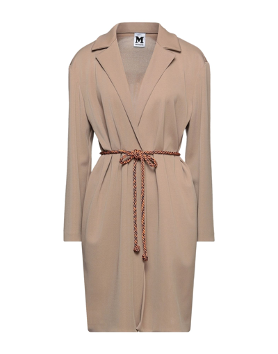 Shop M Missoni Woman Overcoat Light Brown Size 10 Polyester, Elastane, Acetate