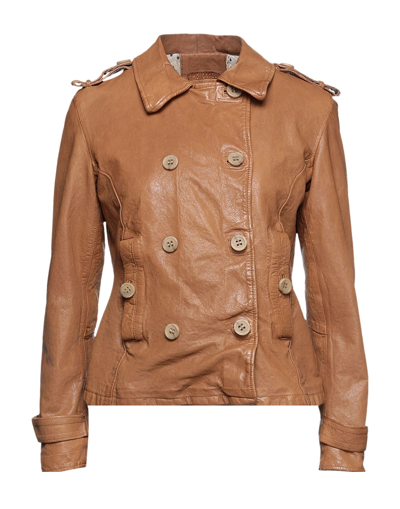 Shop Masterpelle Jackets In Tan