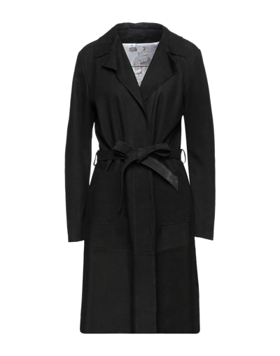 Shop Masterpelle Overcoats In Black