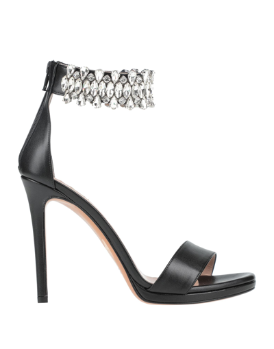 Shop Albano Woman Sandals Black Size 8 Textile Fibers