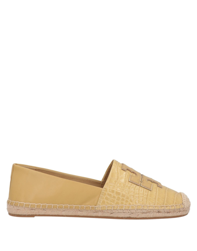 Shop Tory Burch Woman Espadrilles Ocher Size 6.5 Soft Leather In Yellow