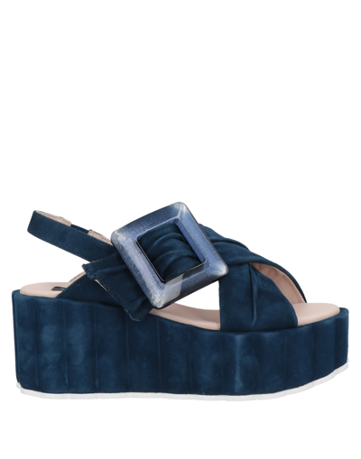 Shop Tosca Blu Sandals In Dark Blue