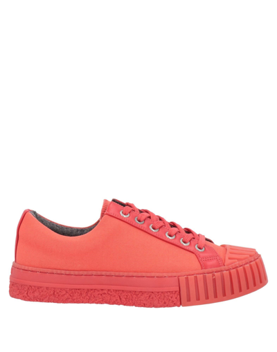 Shop Adieu Woman Sneakers Red Size 5 Textile Fibers, Soft Leather