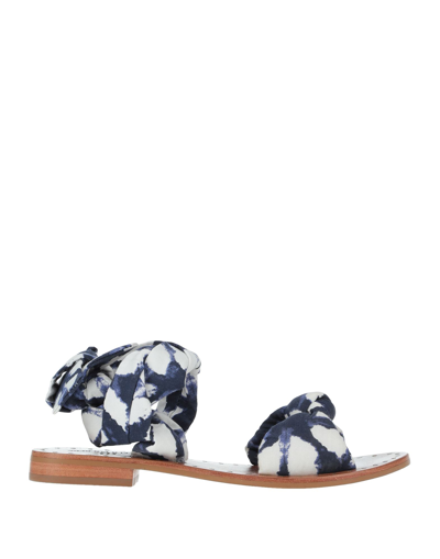 Shop Couleur Pourpre Woman Sandals Midnight Blue Size 6 Textile Fibers