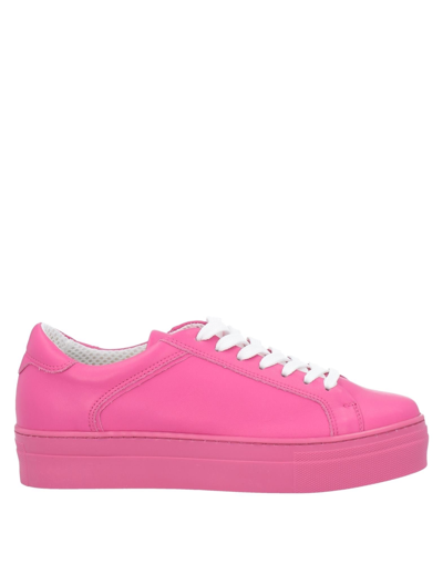Shop Tosca Blu Woman Sneakers Fuchsia Size 7 Soft Leather In Pink
