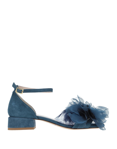 Shop Tosca Blu Woman Sandals Slate Blue Size 7 Soft Leather