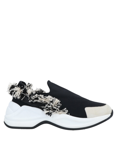 Shop Tosca Blu Woman Sneakers Black Size 7 Soft Leather, Textile Fibers