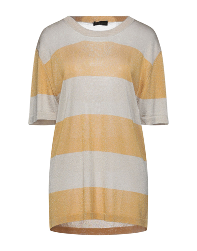 Shop Roberto Collina Woman Sweater Ocher Size S Viscose, Metallic Polyester In Yellow
