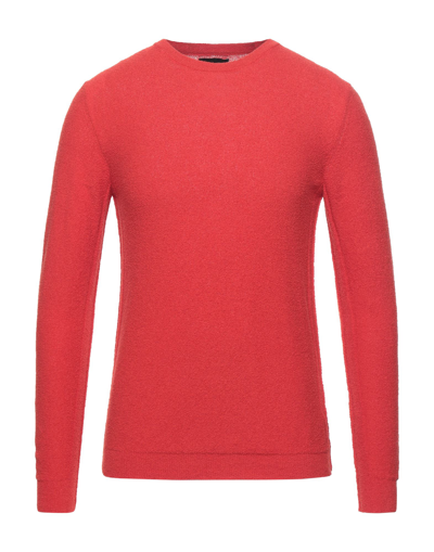 Shop Roberto Collina Man Sweater Coral Size 46 Cotton, Polyamide In Red