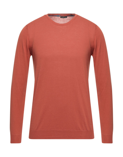 Shop Retois Man Sweater Rust Size Xxl Cotton In Red