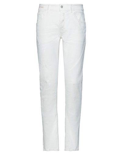 Shop Pmds Premium Mood Denim Superior Man Jeans White Size 32 Cotton, Elastane