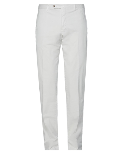 Shop Pt Torino Man Pants Light Grey Size 38 Cotton, Elastane