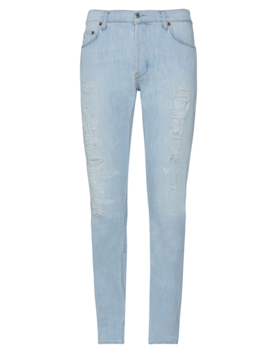 Shop Aglini Man Jeans Blue Size 33 Cotton, Elastomultiester