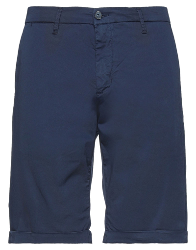 Shop Simon Venäjän Man Shorts & Bermuda Shorts Midnight Blue Size 30 Cotton, Elastane