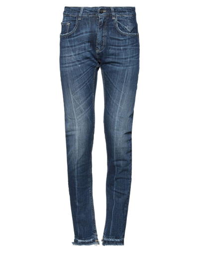 Shop Frankie Morello Man Jeans Blue Size 34 Cotton, Lycra