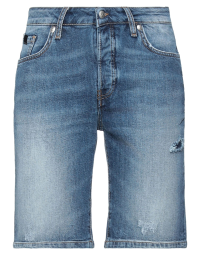 Shop John Richmond Man Denim Shorts Blue Size 32 Cotton, Elastane