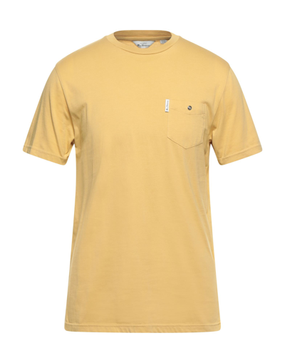 Shop Ben Sherman Man T-shirt Ocher Size Xxl Organic Cotton In Yellow