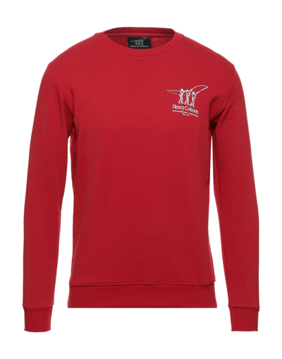 Shop Henry Cotton's Sweatshirts In Red