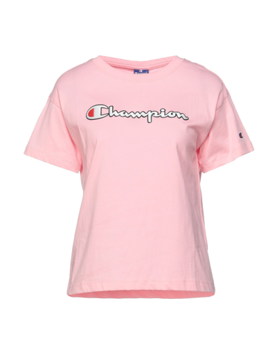 Shop Champion Woman T-shirt Pink Size S Cotton