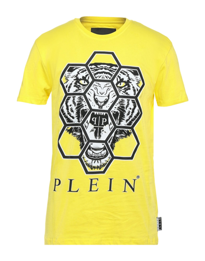 Shop Philipp Plein Man T-shirt Yellow Size 3xl Cotton