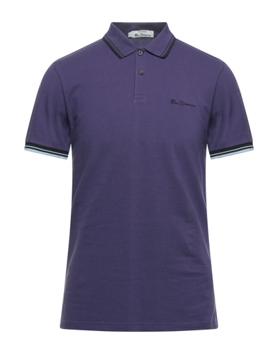 Shop Ben Sherman Polo Shirts In Purple