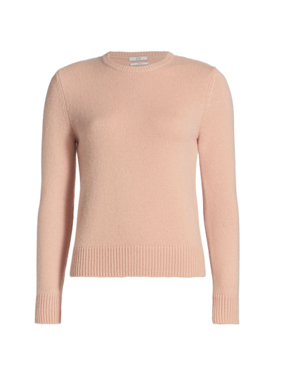 Shop Co Women's Essentials Cashmere Knit Crewneck Sweater In Dusty Pink