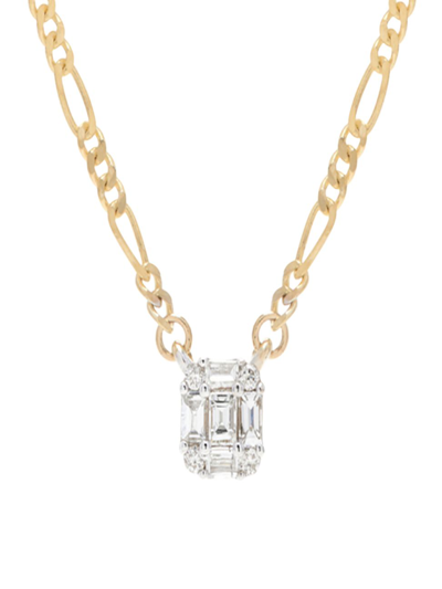 Shop Stone And Strand Women's Shield Of Strength 10k Yellow Gold & Diamond Pendant Necklace