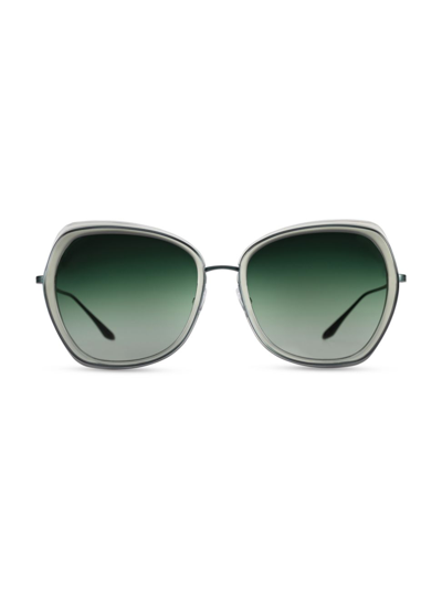 Shop Barton Perreira Women's Magdalena 59mm Butterfly Sunglasses In Absinthe