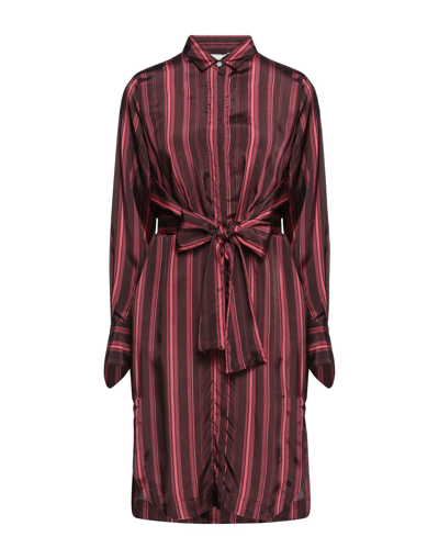 Shop Guglielminotti Woman Mini Dress Burgundy Size 8 Viscose, Cupro In Red