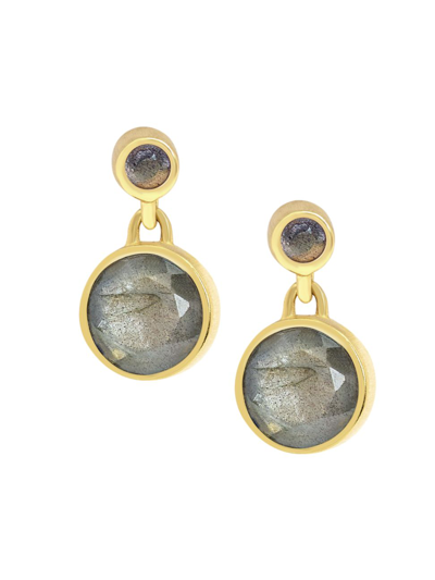 Shop Dean Davidson Women's Signature 22k Gold & Labradorite Droplet Earrings In Labradorite Gold